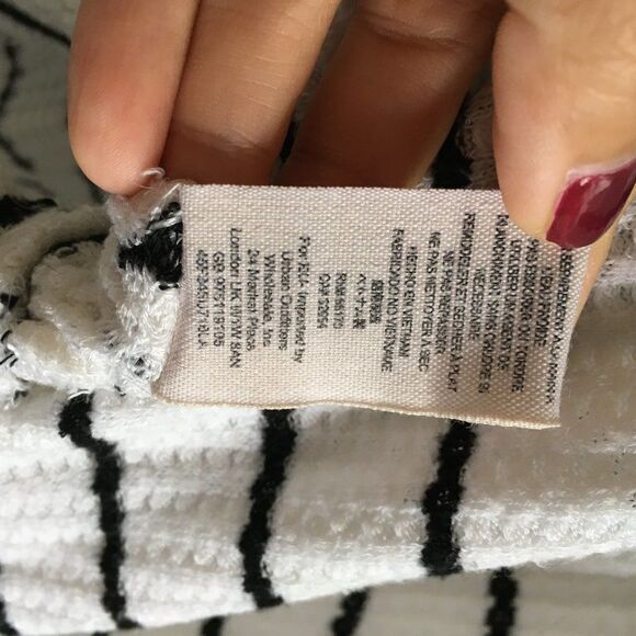 Free People‎ Slouchy Striped Fringe Top Tunic Sz M - Picture 6 of 6